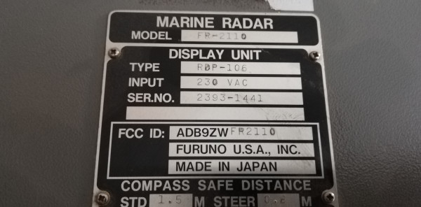 Furuno Radar FR-2110 // SN: 2393-1441